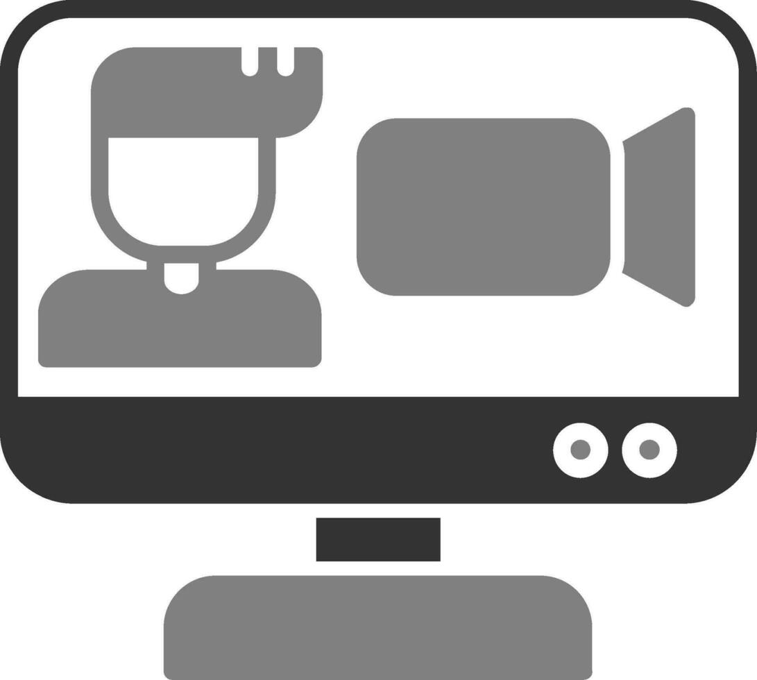 icono de vector de videollamada