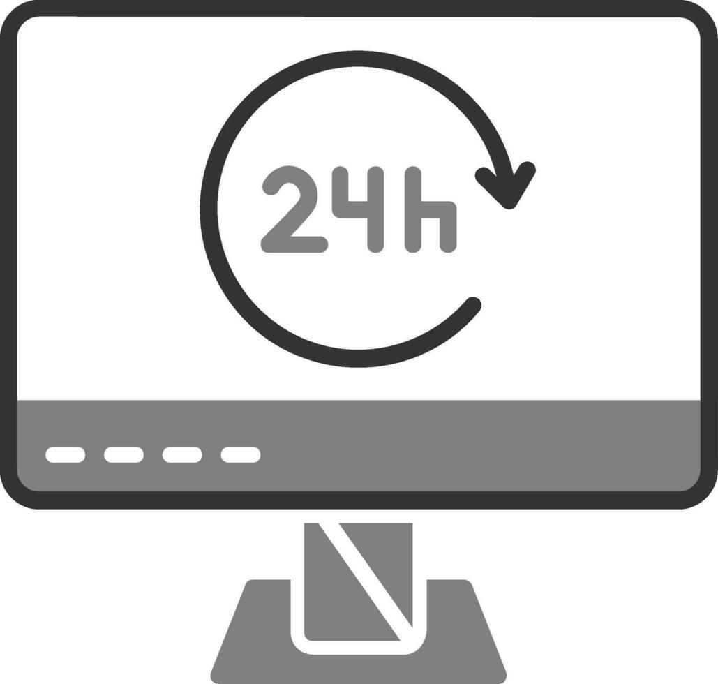 Icono de vector de 24 horas