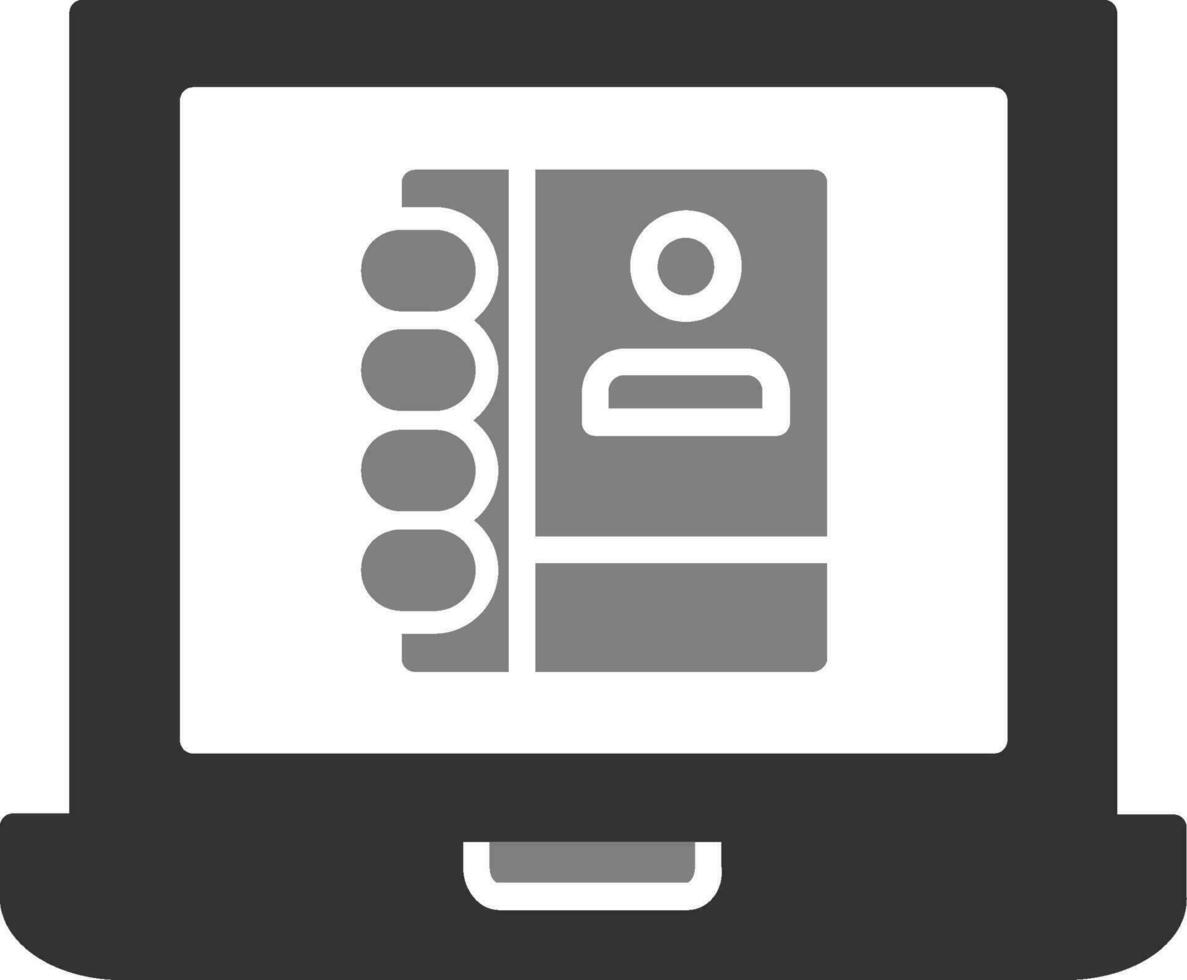 Laptop User Vector Icon