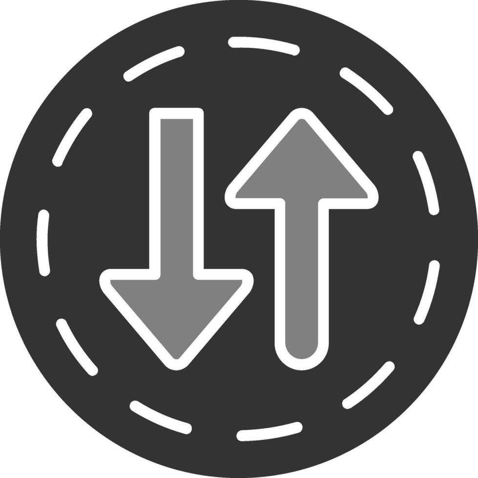 Two Way Street Vector Icon