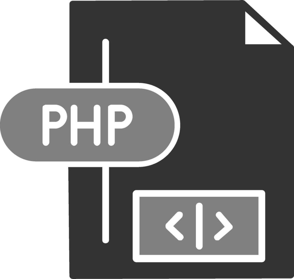 icono de vector de php