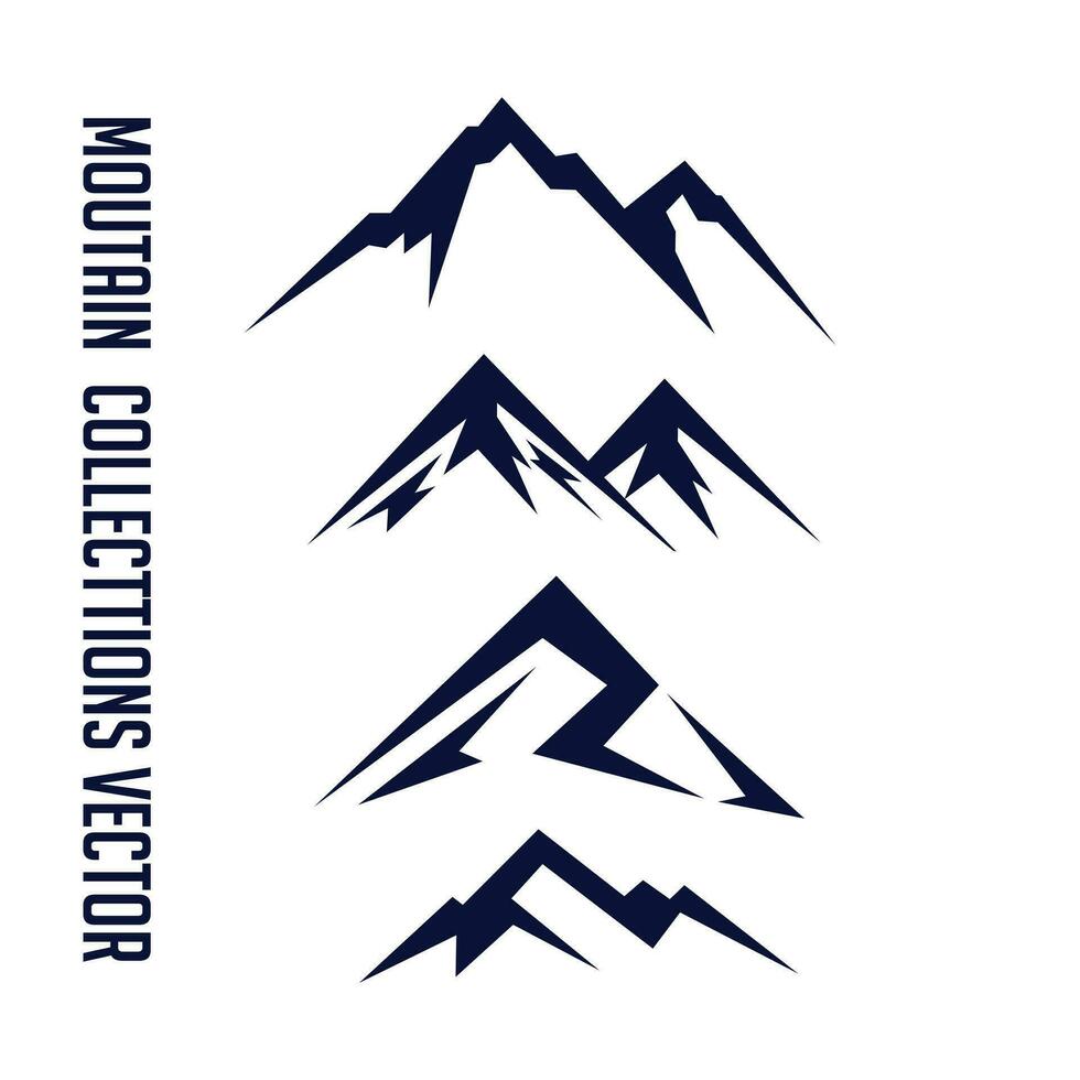 mountain collection vector illustration set