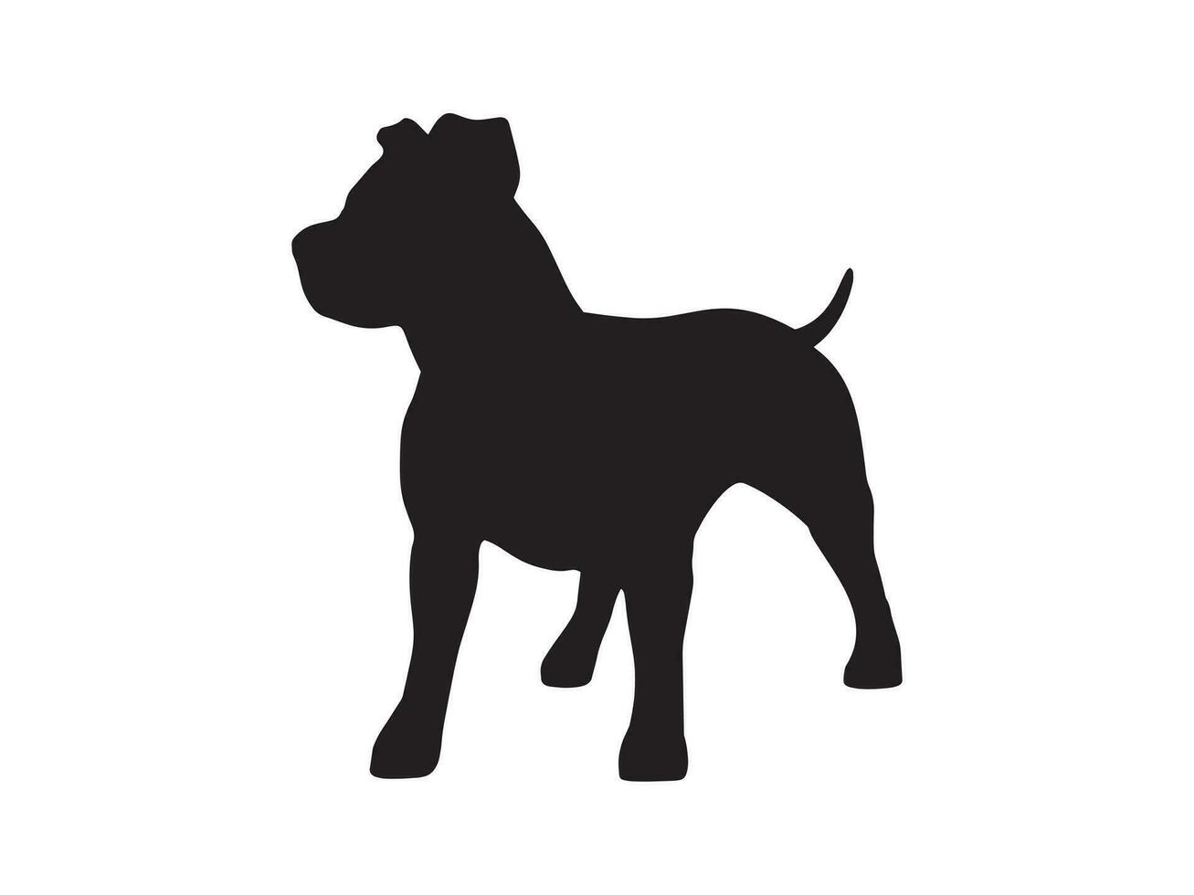 pitbull black and white dog head vector illistration