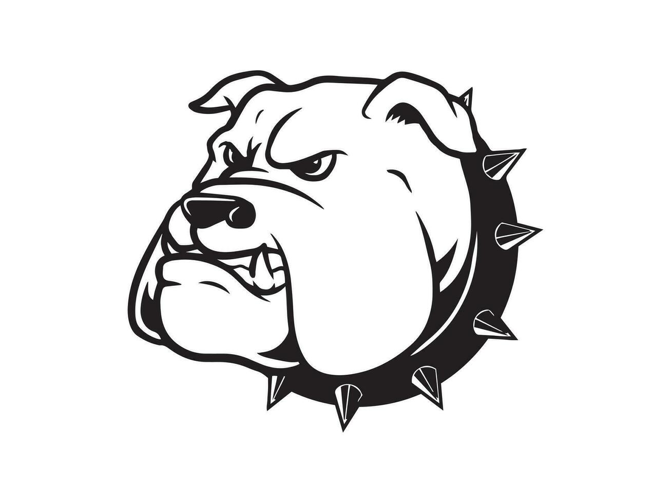 bulldog mascot head vector illustration