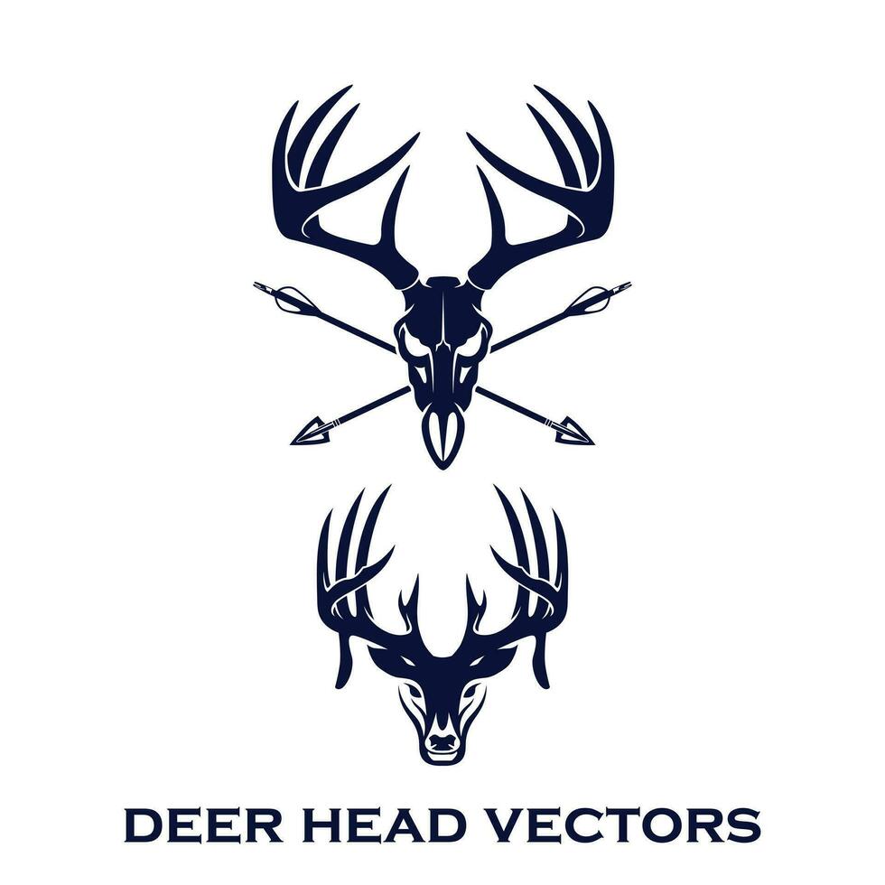 deer head vector logo design