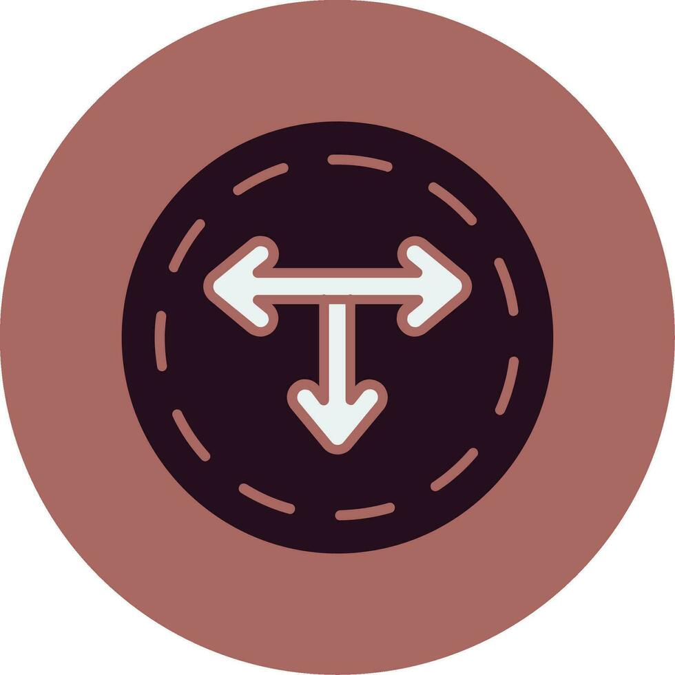 T Junction Vector Icon