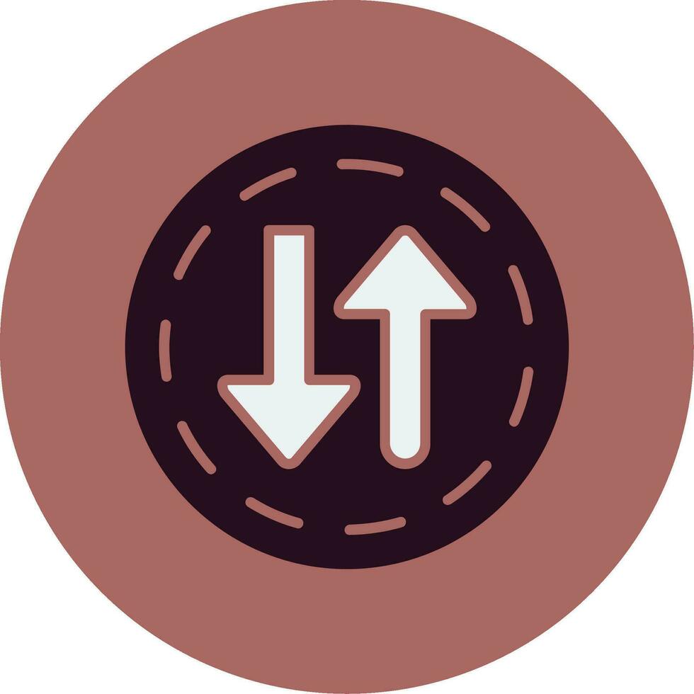 Two Way Street Vector Icon