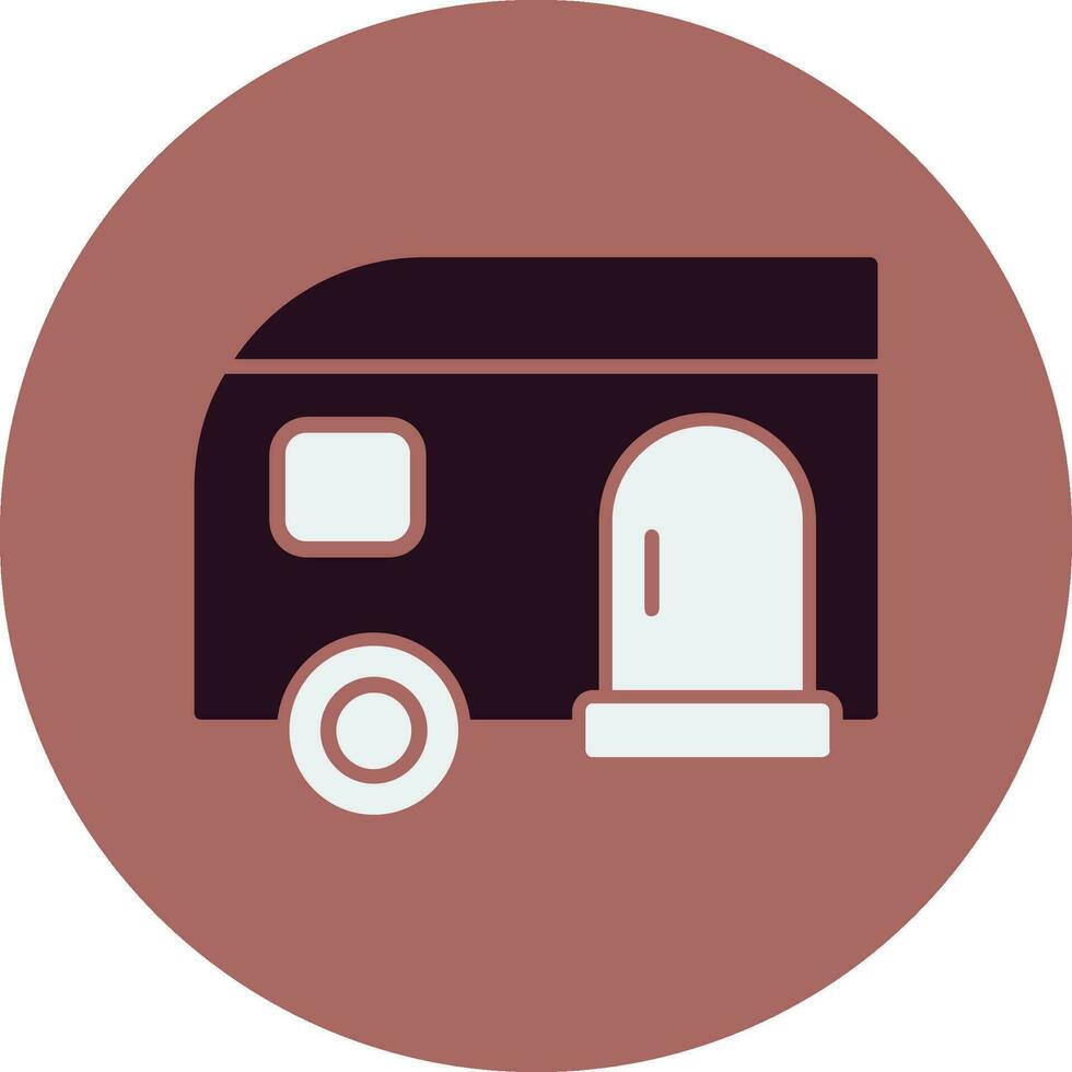 icono de vector de caravana