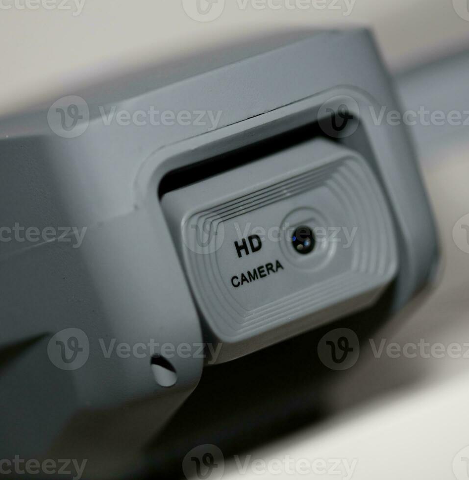 Macro view drone sensor and drone propeller focus is on second propeller droning concept video film making operator rent equipment backgrounds high quality footage photo