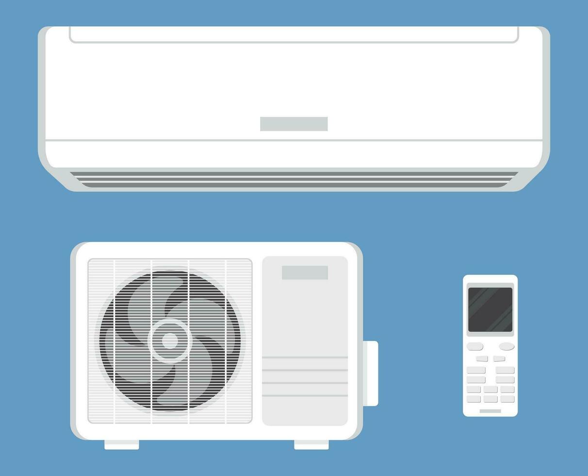 Vector set air conditioner illustration