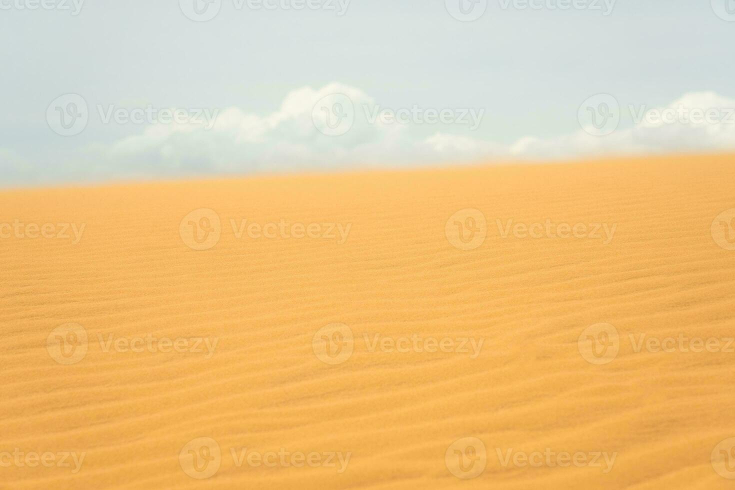 Sand dune in the desert with clouds in the background. photo