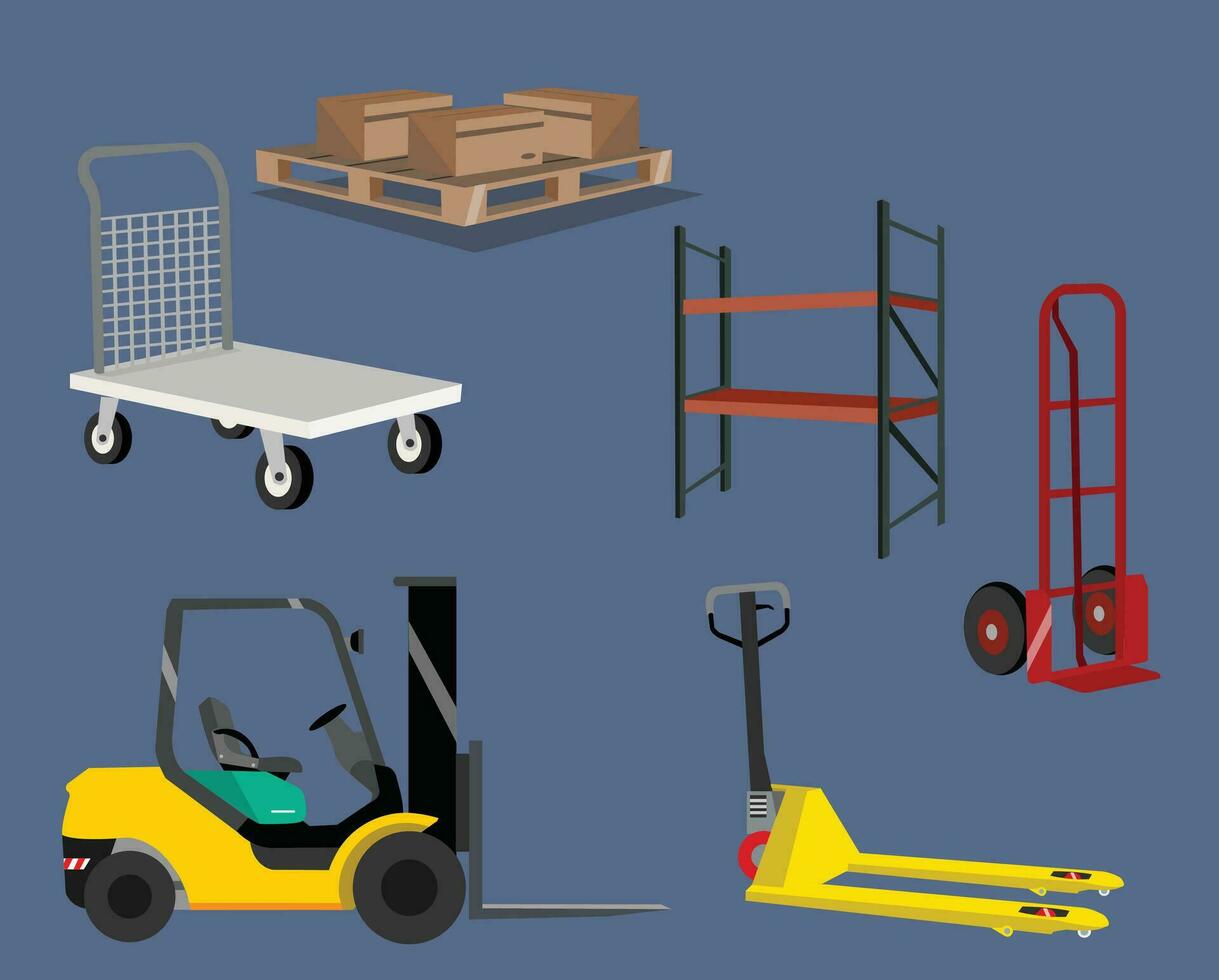 Warehouse equipment vector