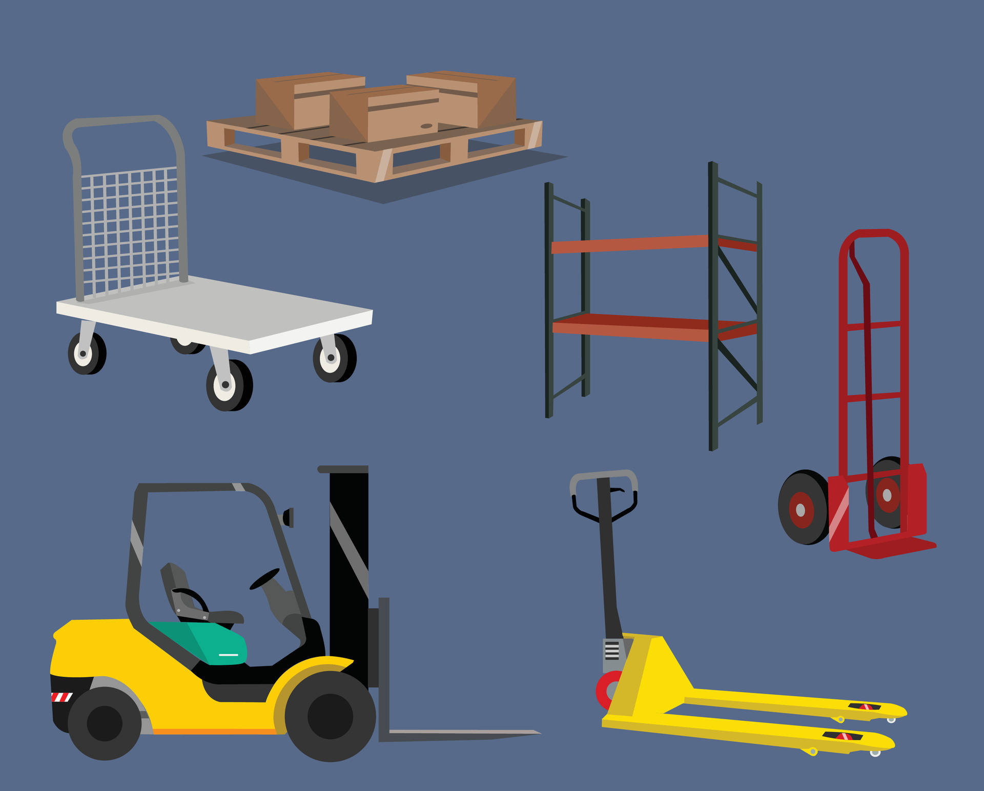 Warehouse equipment vector 36939567 Vector Art at Vecteezy