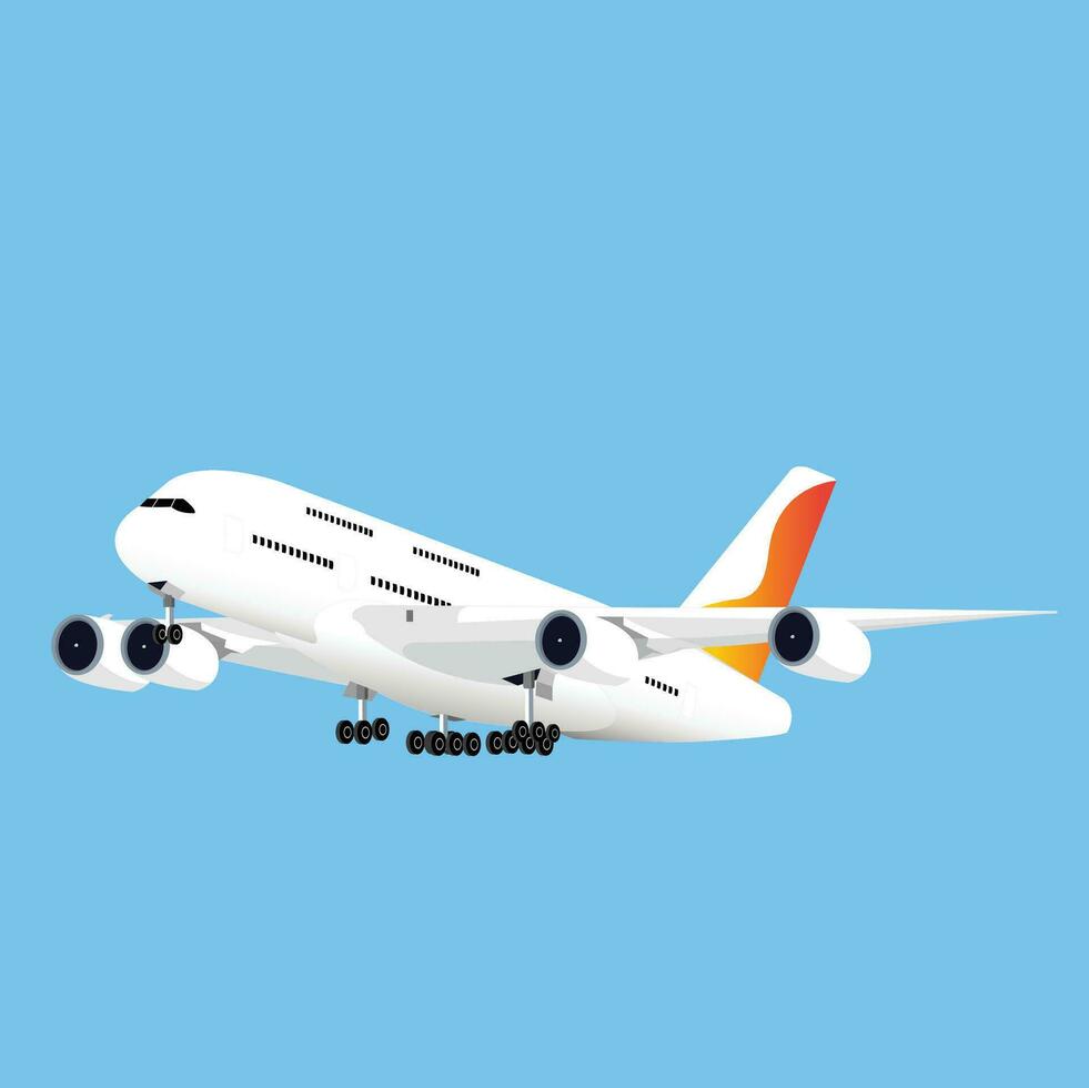 passenger jet plane vector