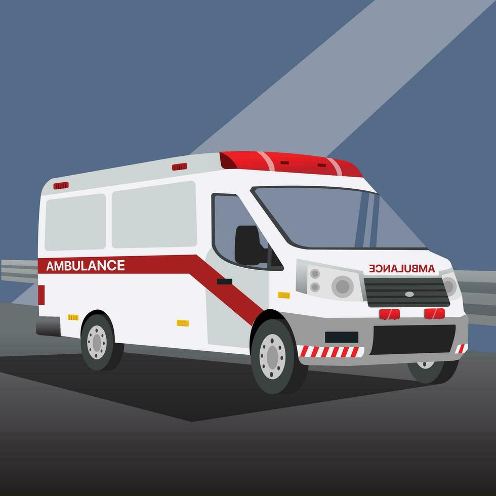 ambulancia coche emergencia vector