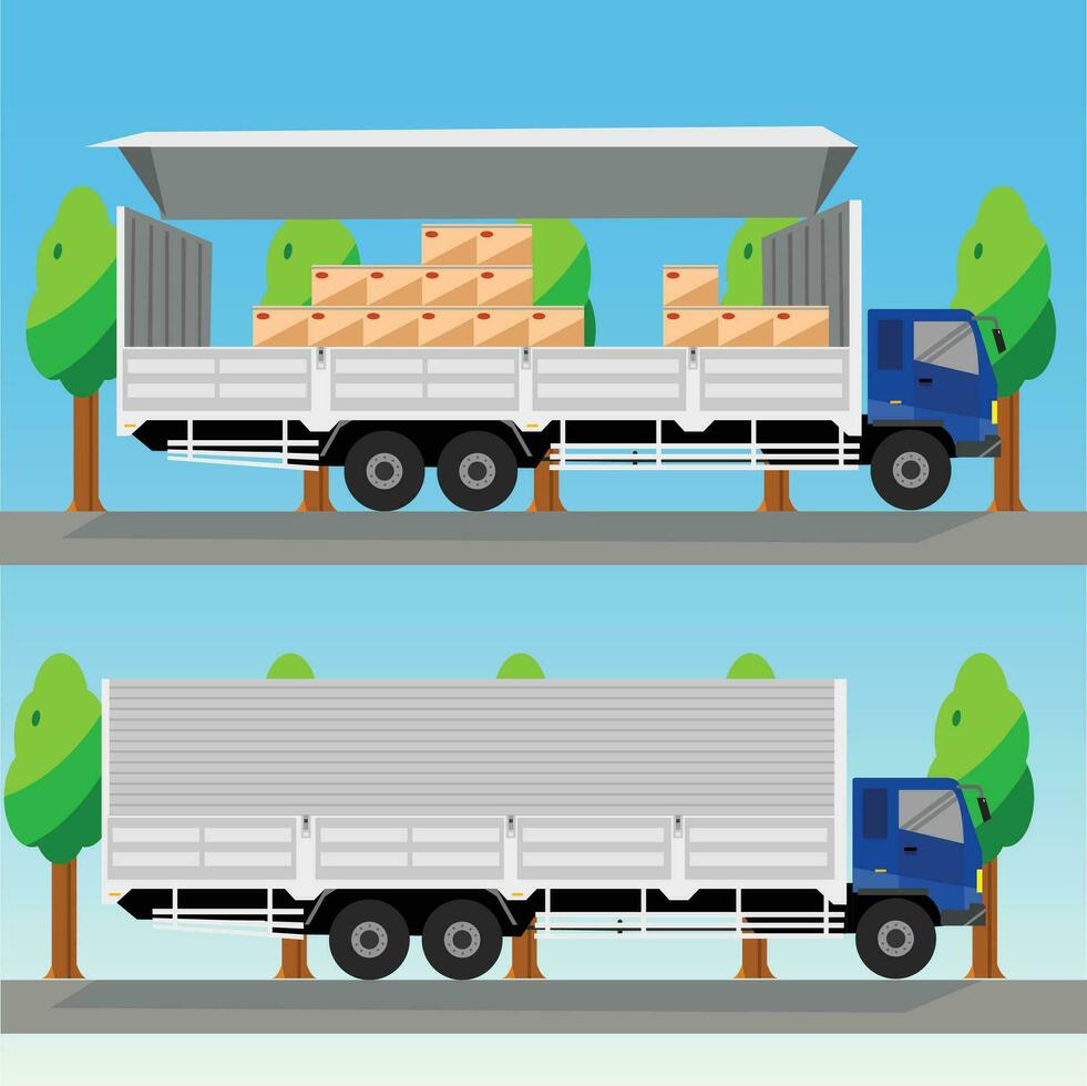Wing Box Truck vector
