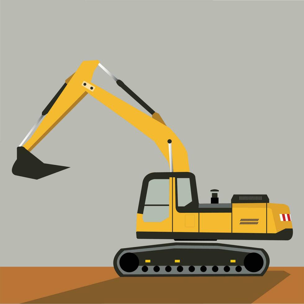 Backhoe construction vector