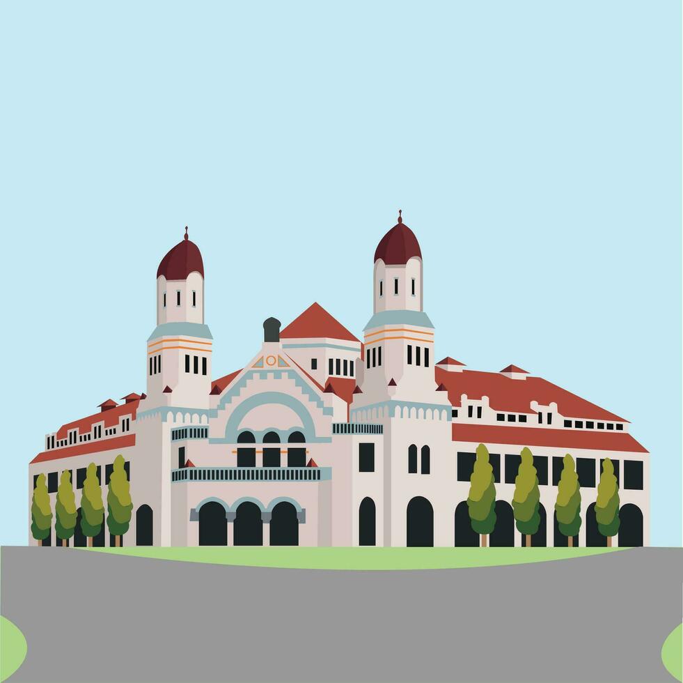 Lawang Sewu Semarang 36939602 Vector Art at Vecteezy