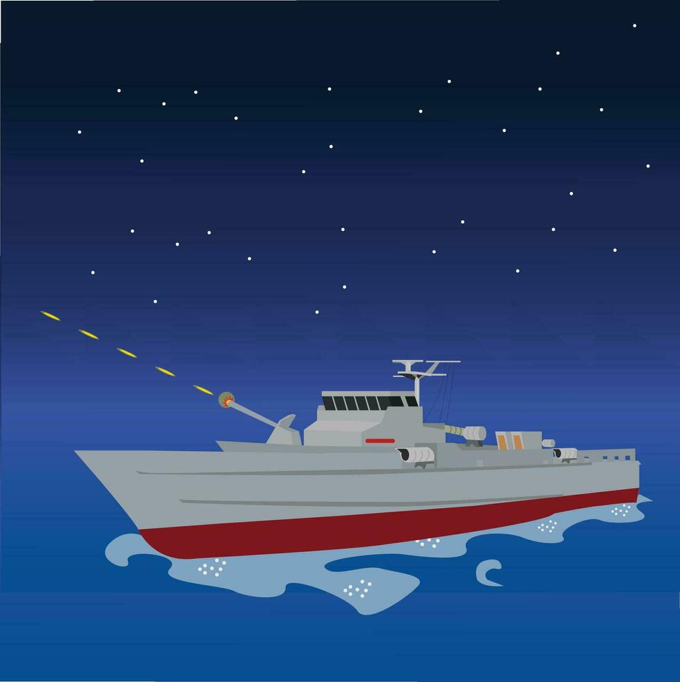 Patrol ship vector