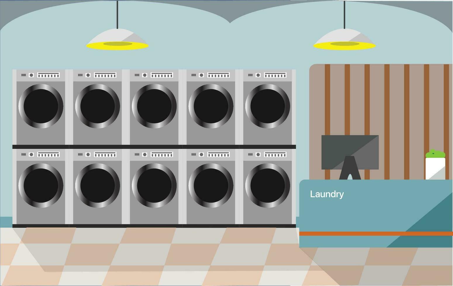 laundromat shop vector