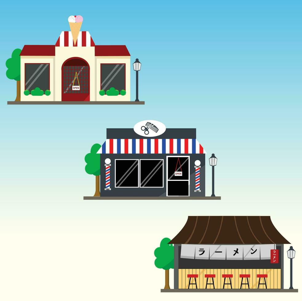 market shop store vector