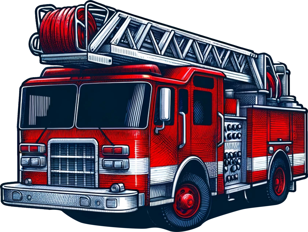 ai généré Feu un camion clipart illustration. ai génératif gratuit png