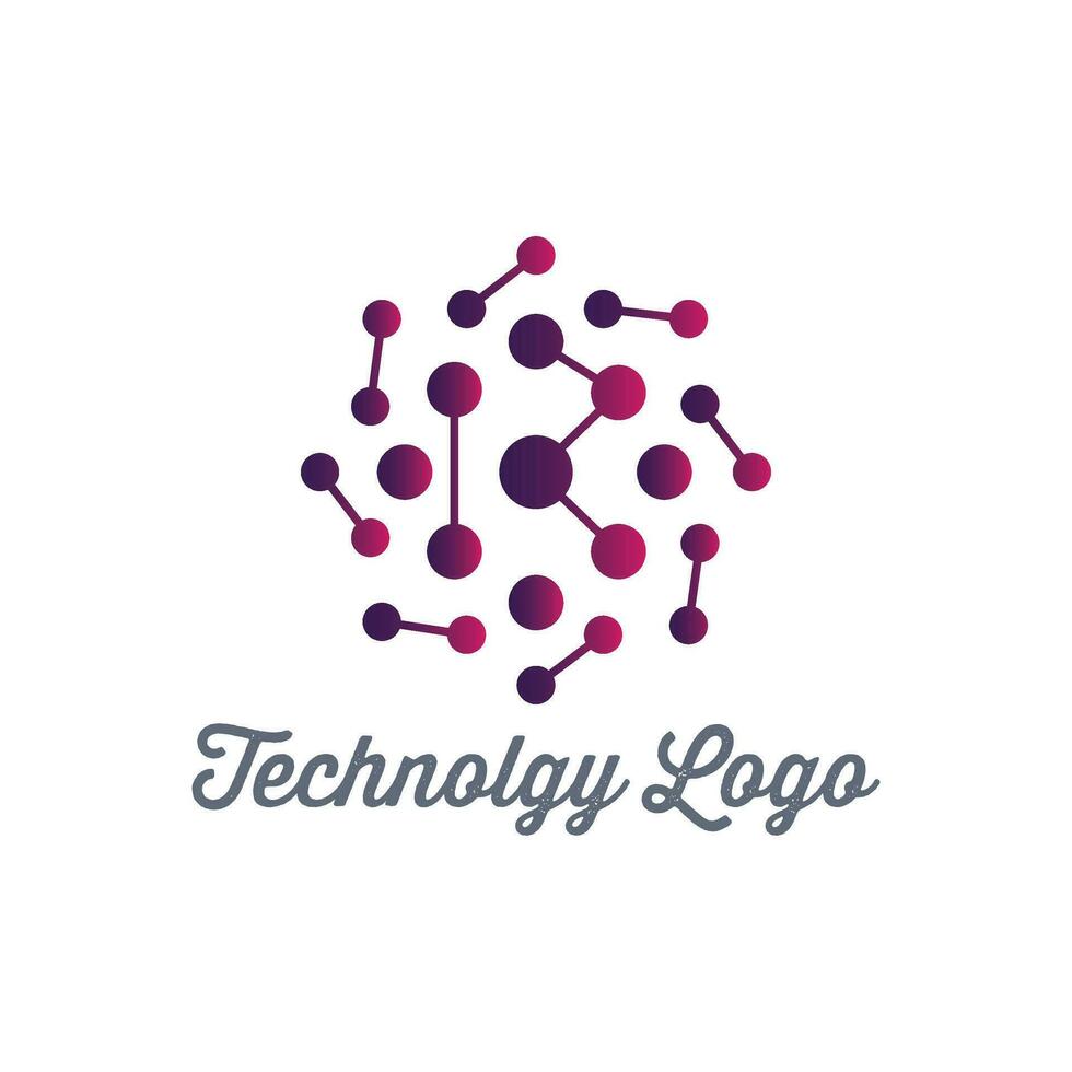 technology logo design vector template for corporate identity, technology, biotechnology, internet, system, Artificial Intelligence and computer.