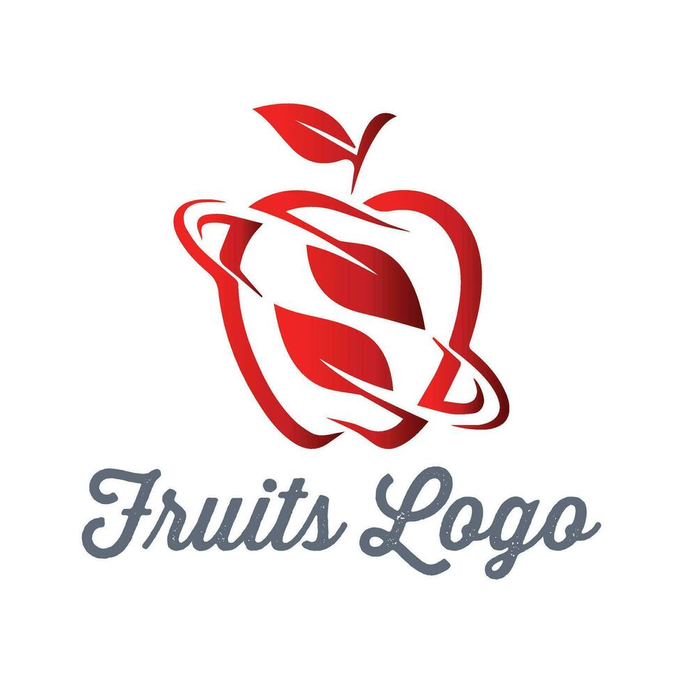 minimalista, sano y vistoso frutas logo diseño vector utilizando para productos cosméticos, ecología actividad, comida y jugo compañía.