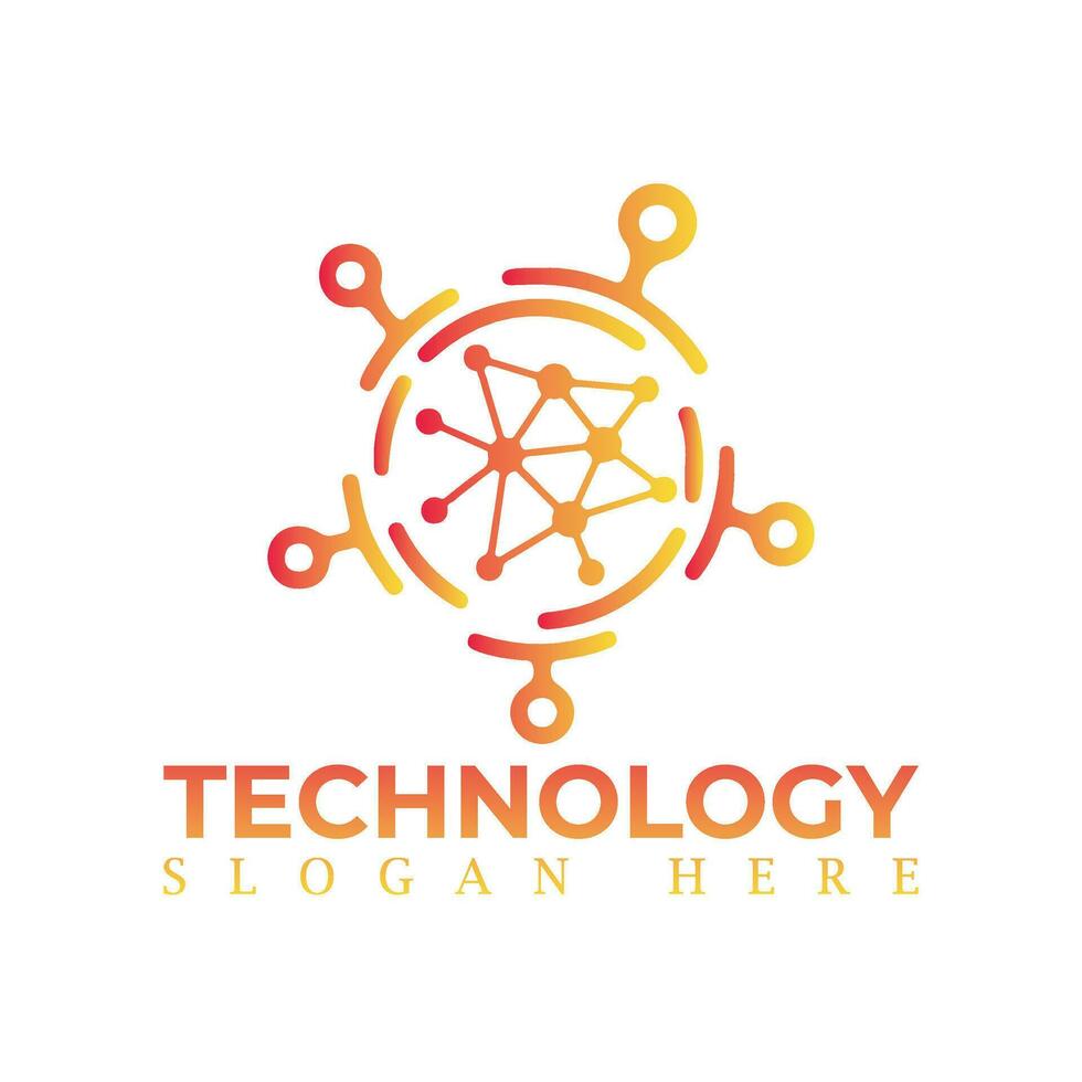 vector logo for corporate identity, technology, biotechnology, internet, system, Artificial Intelligence and computer. technology logo design vector template.