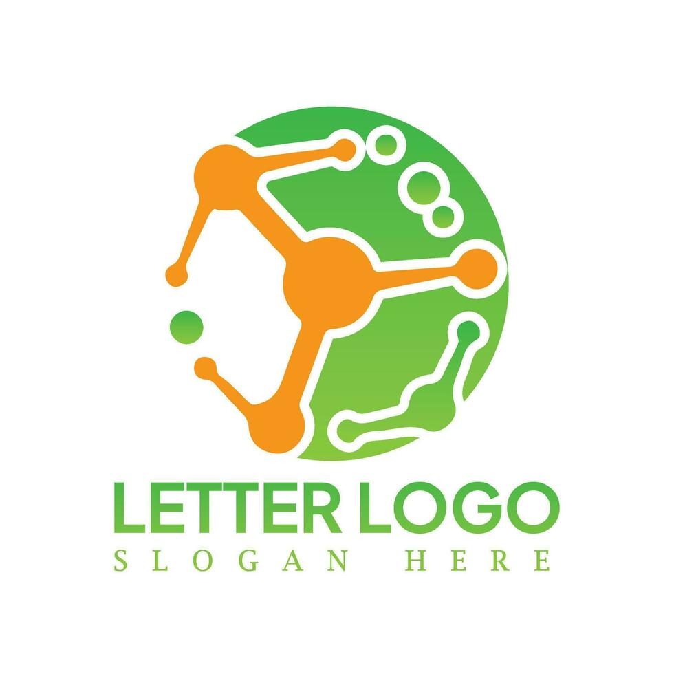 vector logo for corporate identity, technology, biotechnology, internet, system, Artificial Intelligence and computer. technology logo design vector template.