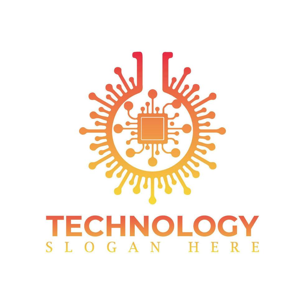 vector logo for corporate identity, technology, biotechnology, internet, system, Artificial Intelligence and computer. technology logo design vector template.