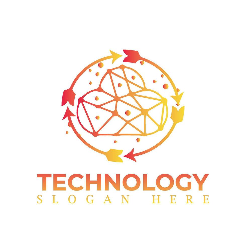 vector logo for corporate identity, technology, biotechnology, internet, system, Artificial Intelligence and computer. technology logo design vector template.