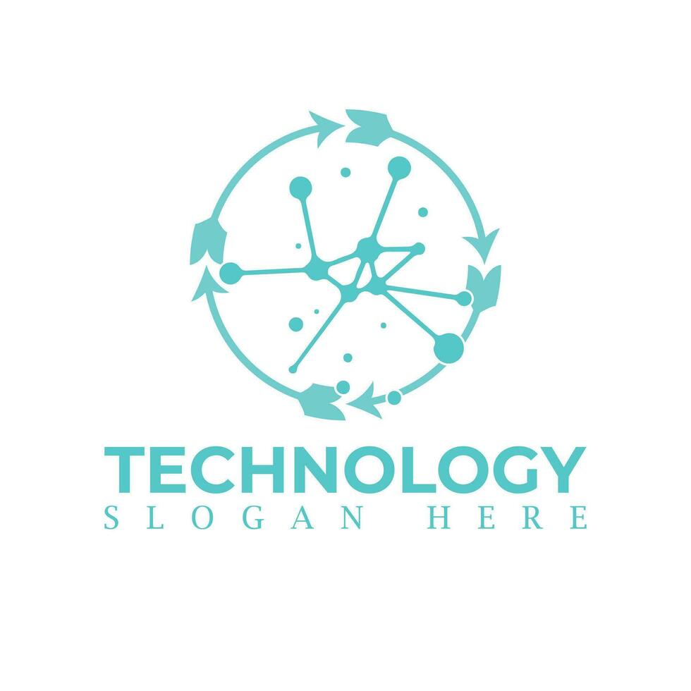 vector logo for corporate identity, technology, biotechnology, internet, system, Artificial Intelligence and computer. technology logo design vector template.