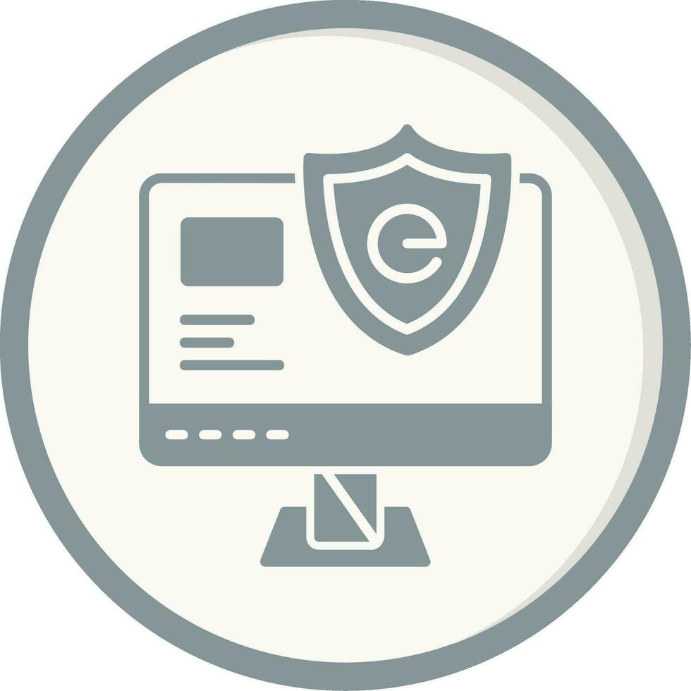 icono de vector de protección de datos