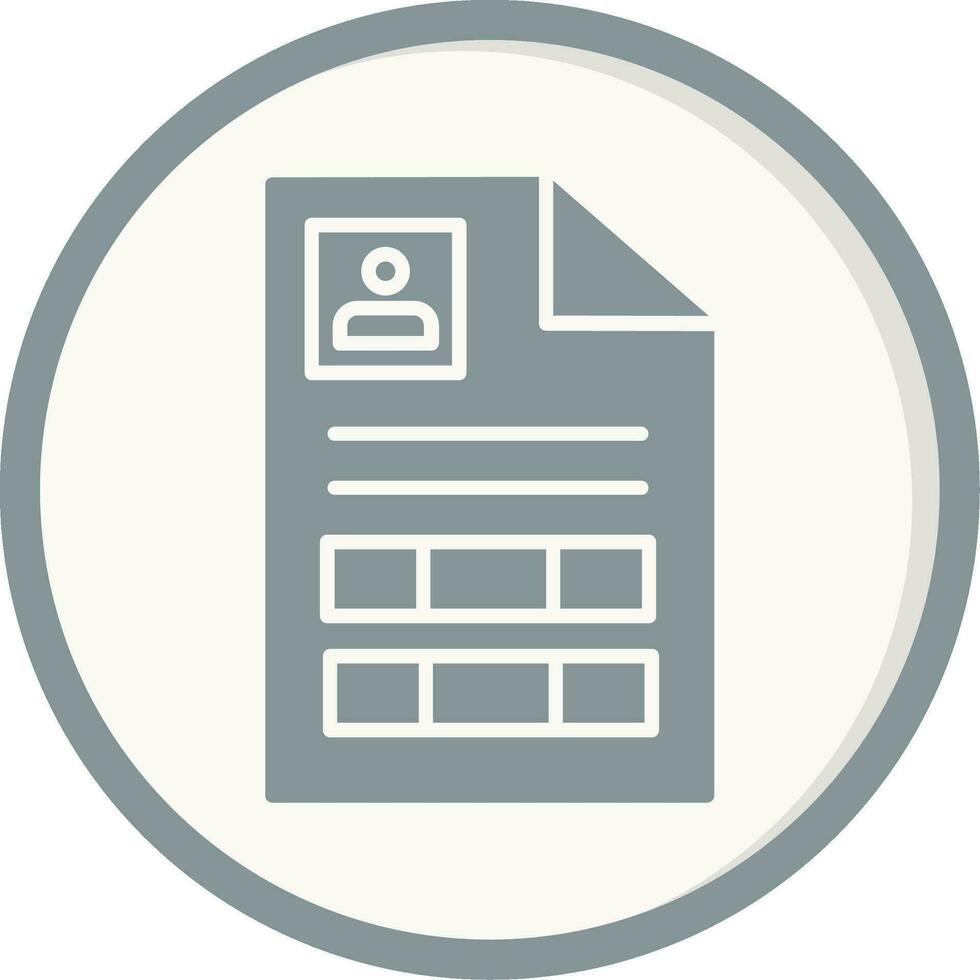 Curriculum Vitae Vector Icon