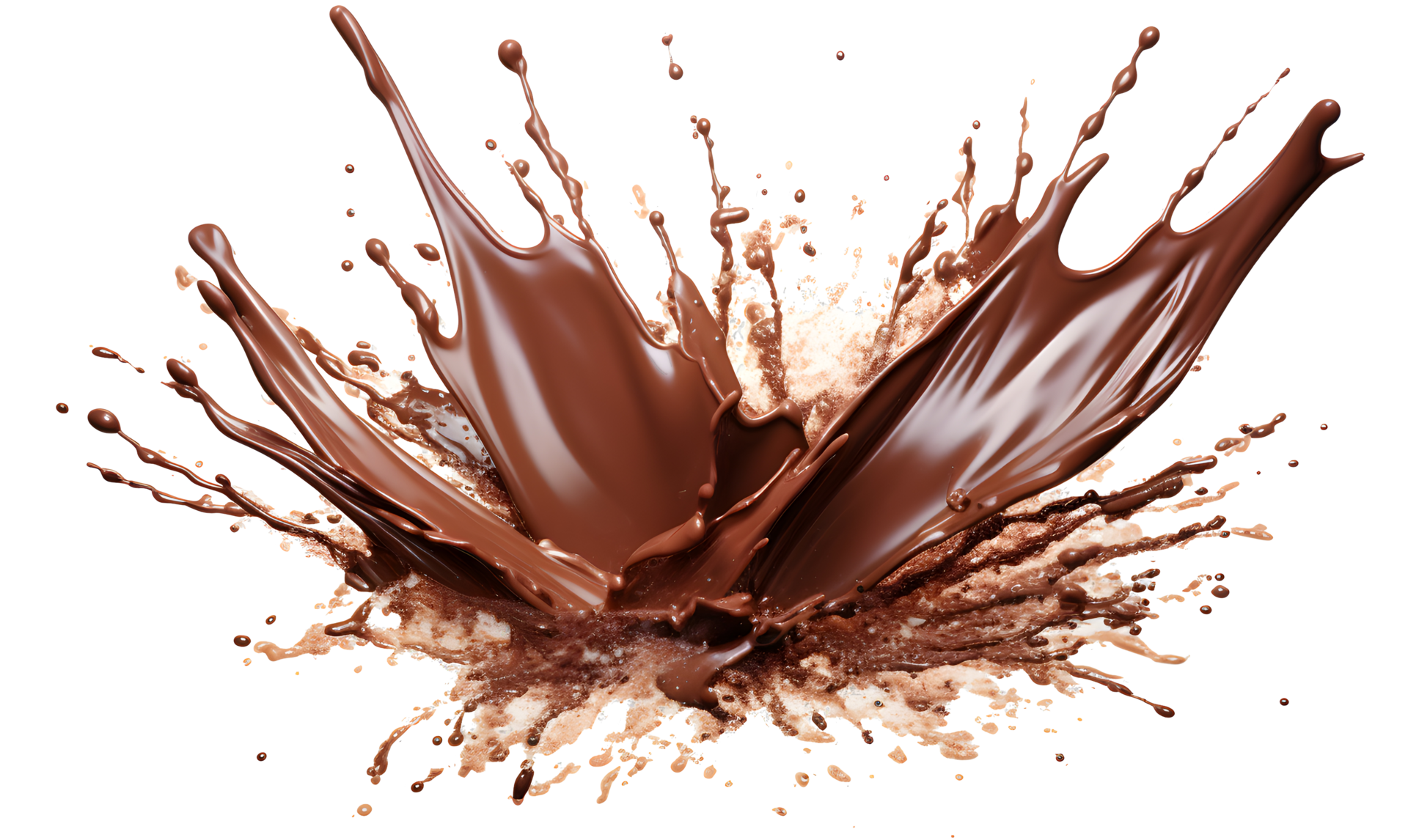 AI generated Liquid chocolate explosion png liquid chocolate burst png