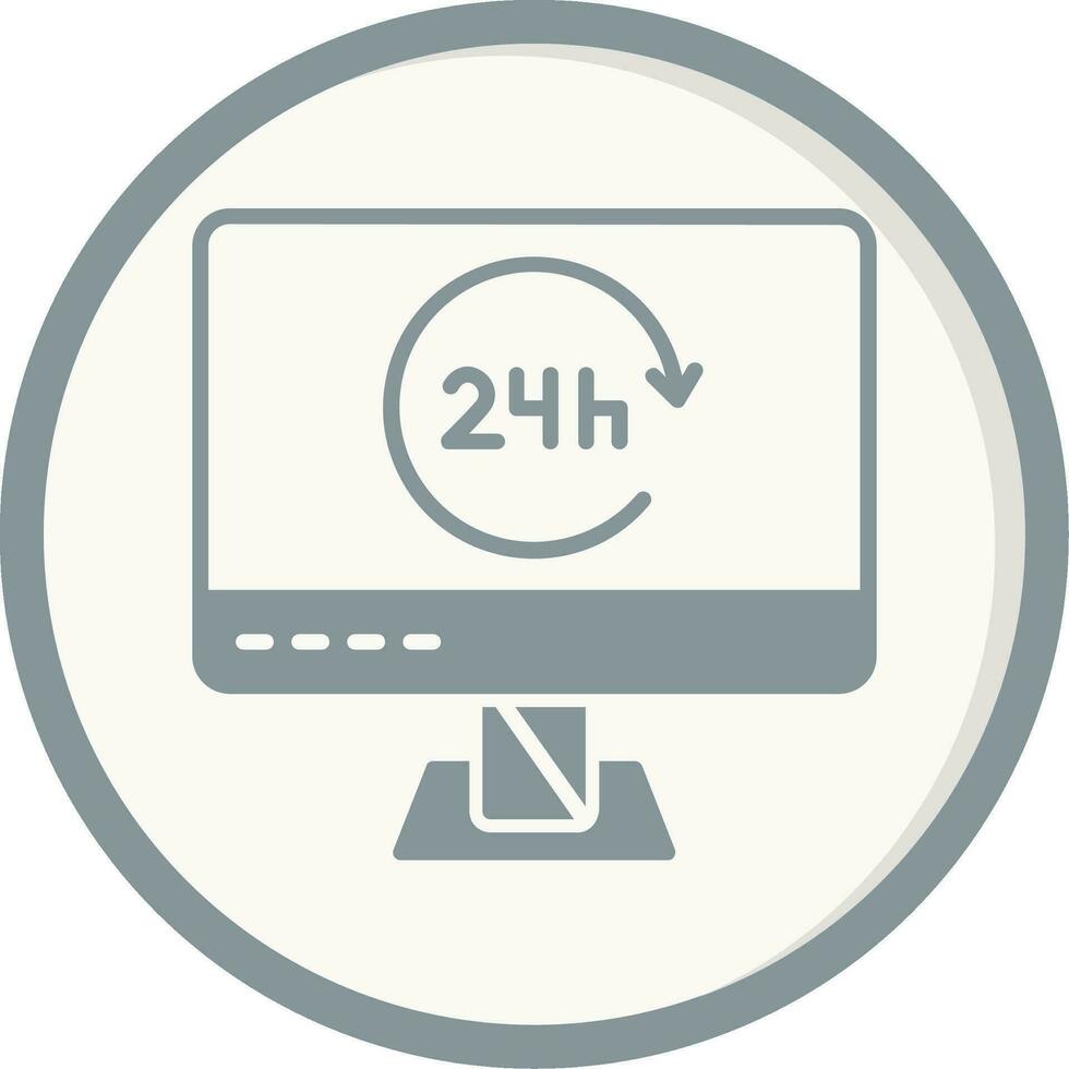 24 Hours Vector Icon