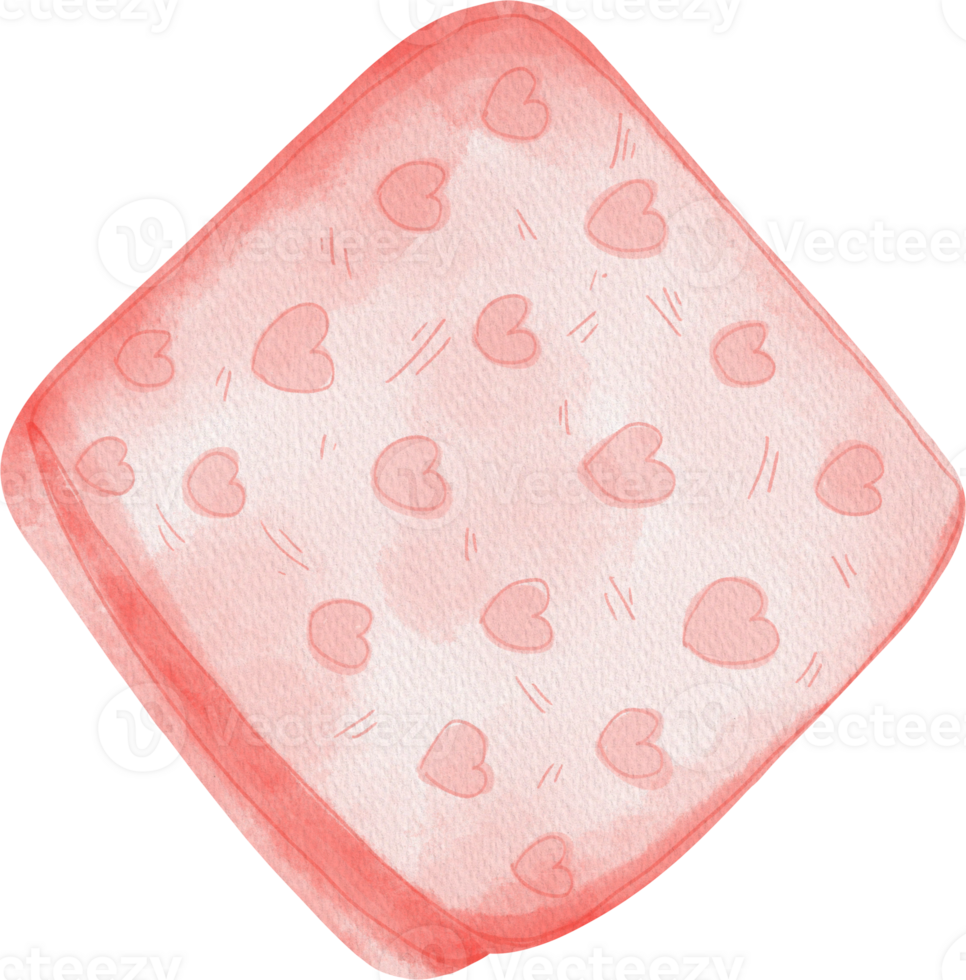 a red heart napkin. png