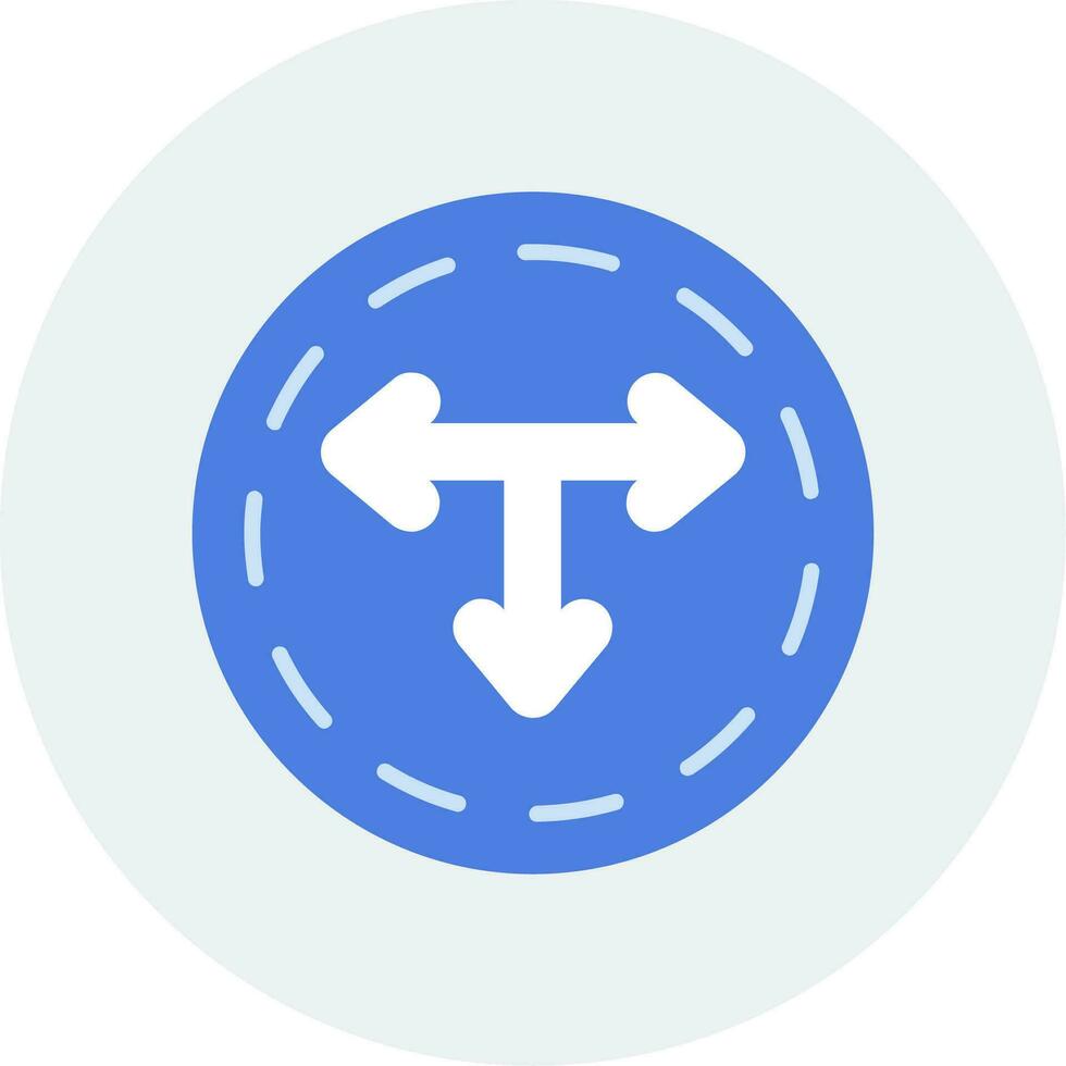 T Junction Vector Icon