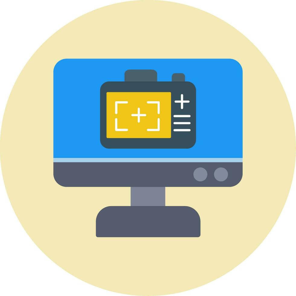 Monitor Screen Vector Icon