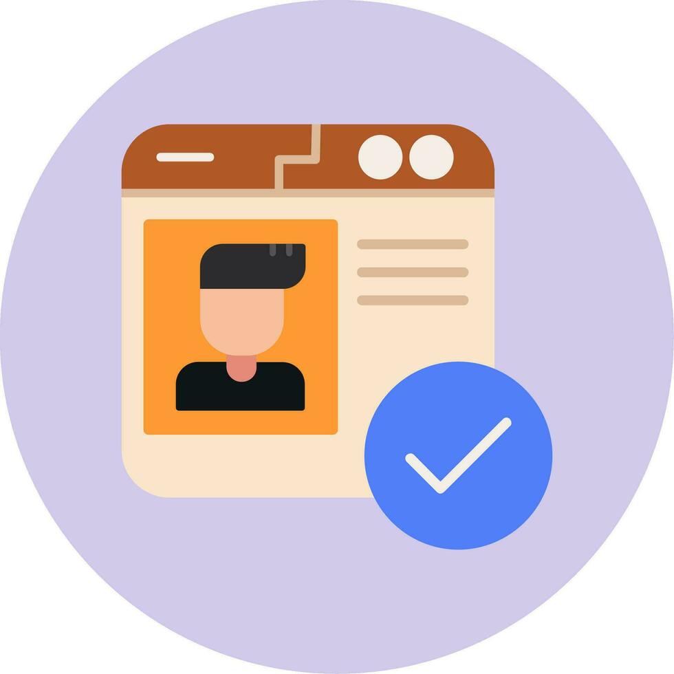 Verified Profile Vector Icon