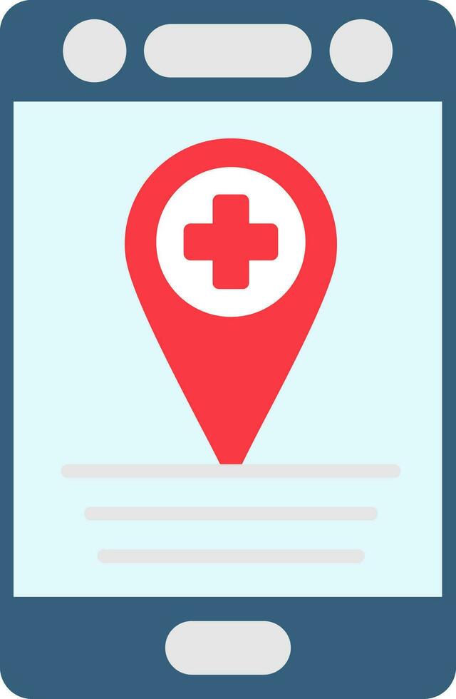 Health Clinic Flat Icon vector