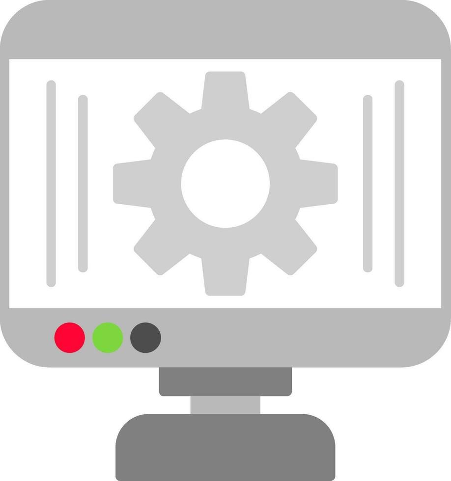 monitor plano icono vector