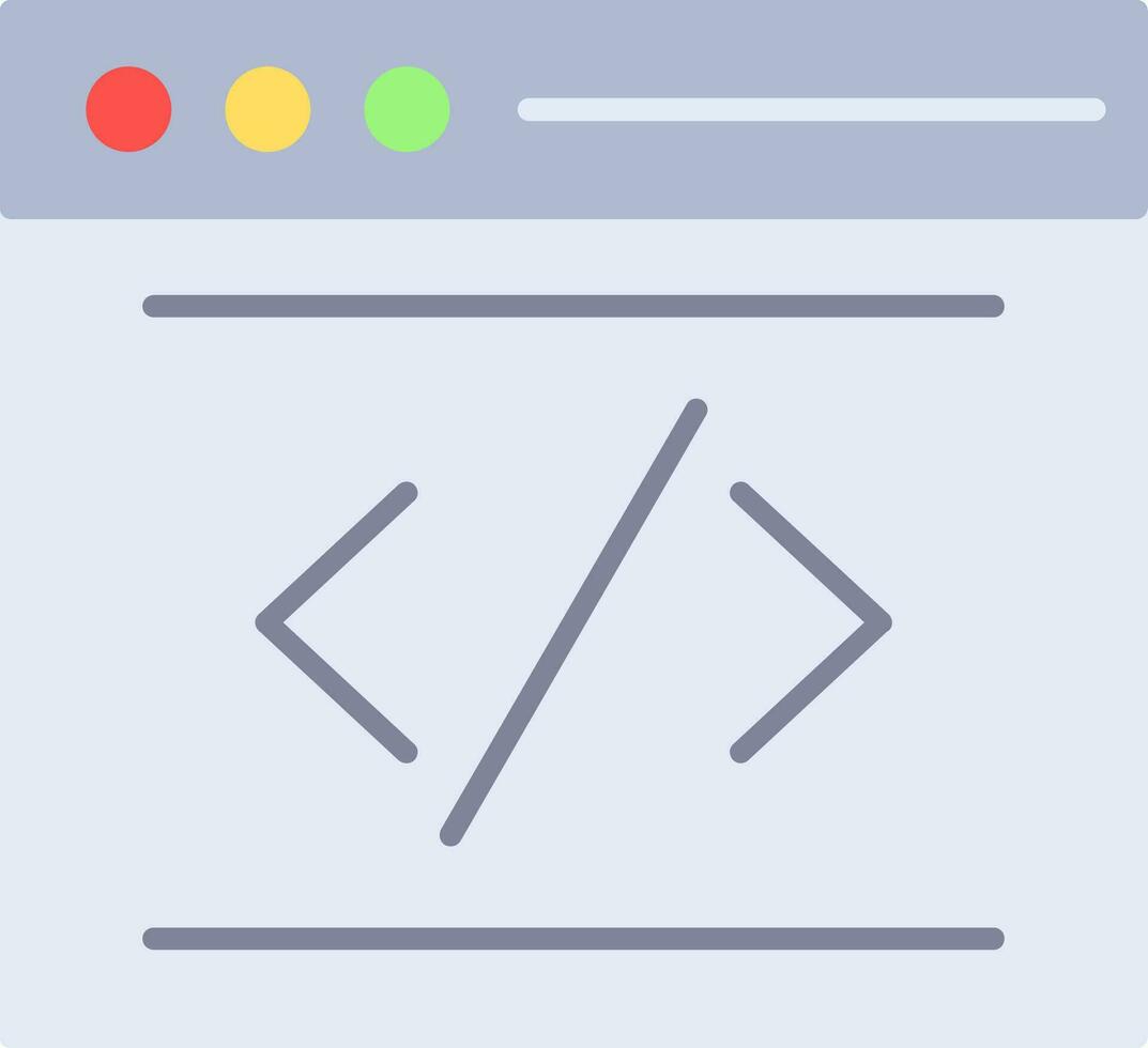Coding Flat Icon vector
