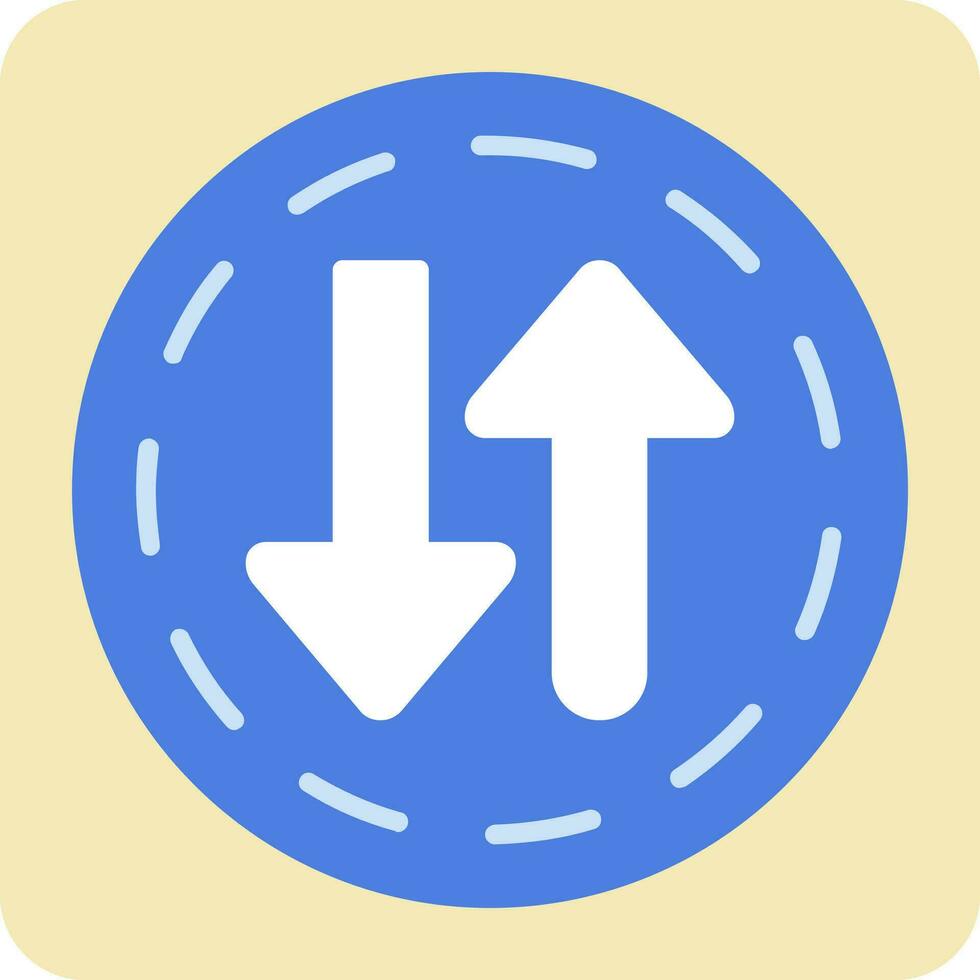 Two Way Street Vector Icon