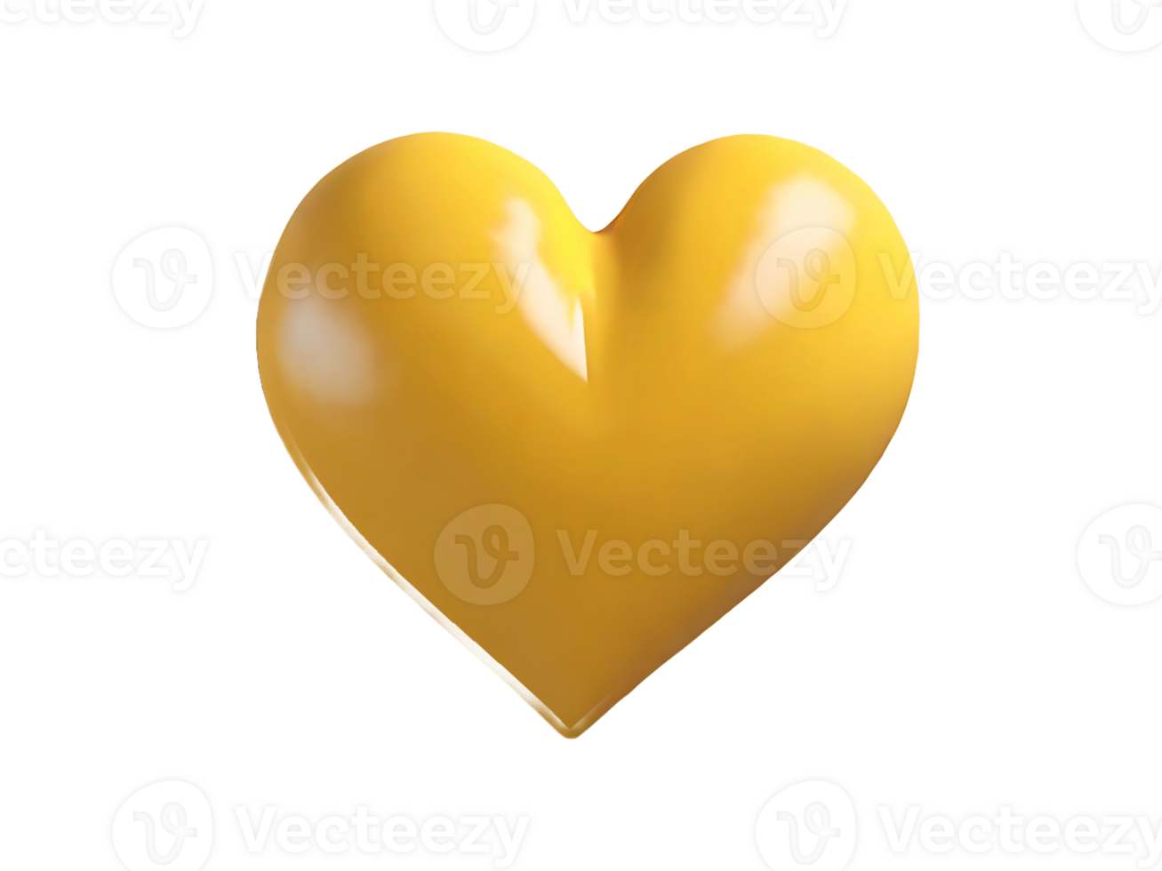 AI generated 3D love icon on transparent background with PNG