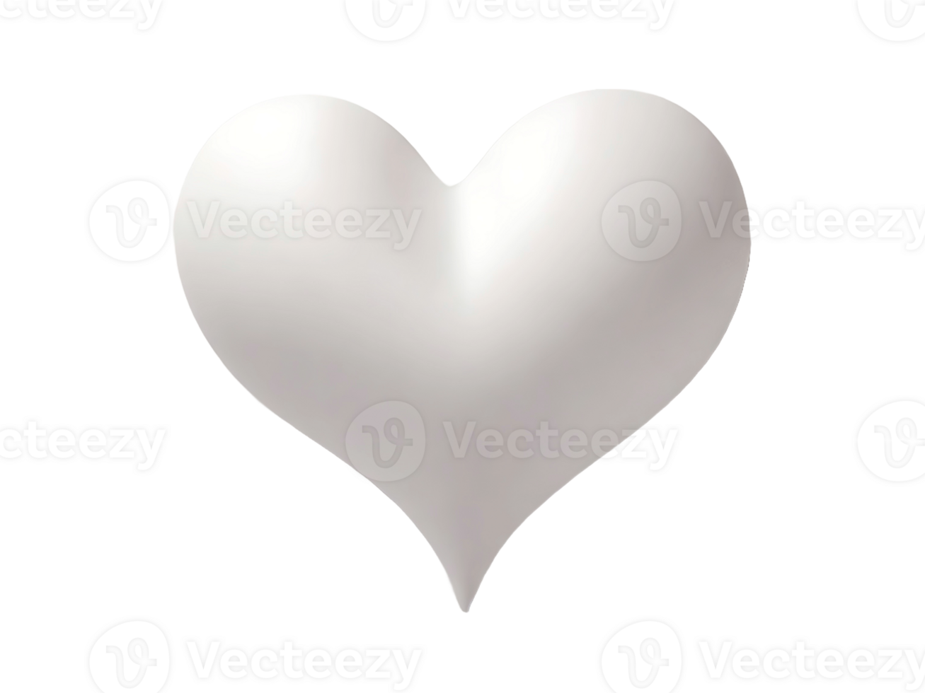 AI generated 3D love icon on transparent background with PNG