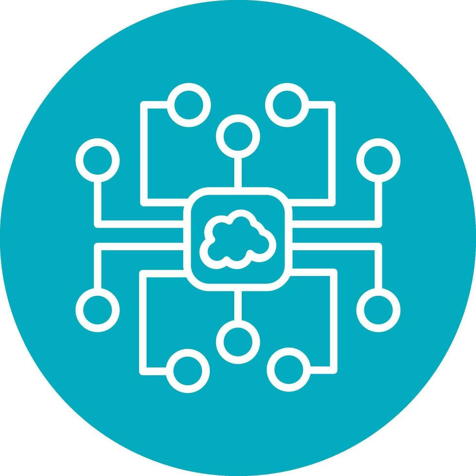 icono de vector de inteligencia artificial