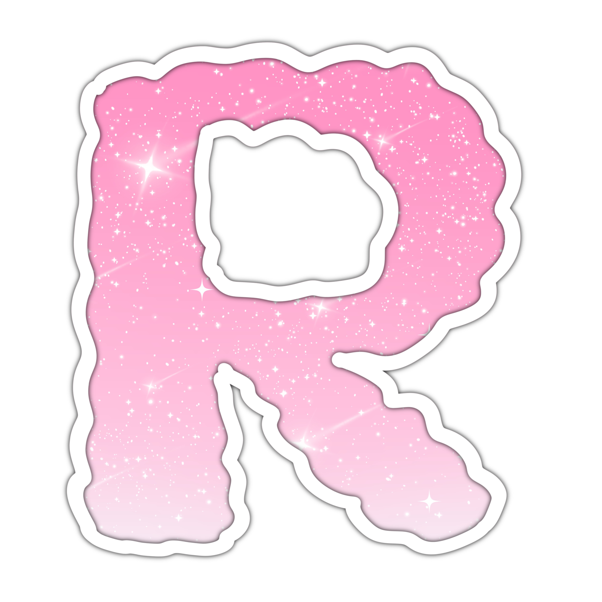 Letter number Alphabet pink gradient glitter for valentine 36943470 PNG