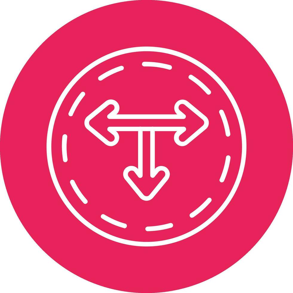 T Junction Vector Icon